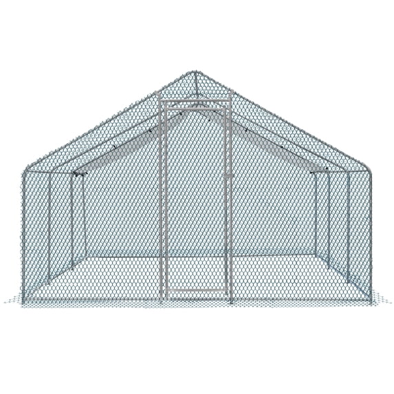 Zimtown 13 x 10 ft Chicken Coop Large Metal Chicken Cage House Hen House Rabbit Hutch Poultry Cagem