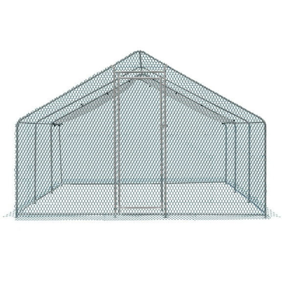 Zimtown 13 x 10 ft Chicken Coop Large Metal Chicken Cage House Hen House Rabbit Hutch Poultry Cagem