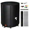 thumbnail image 1 of Zimtown 132 Gallon Portable Rain Barrel Farms Water Storage Saver for Patio - Black, 1 of 8