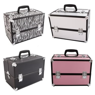 Zimtown 14'' Pro Aluminum Makeup Train Case Jewelry Box Travel Cosmetic Organizer Case