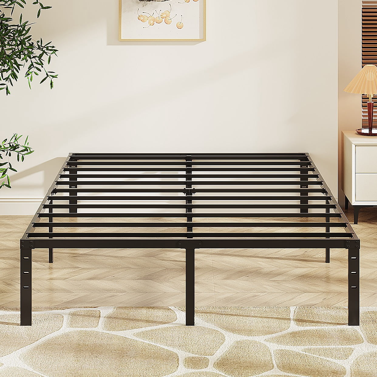 Zimtown 14 inch Full Size Bed Frames Heavy Duty, Metal Platform Bed No ...