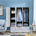 thumbnail image 1 of Zimtown 14"x 18" Portable Closet Wardrobe 12-Cube DIY Modular Shelving Storage Organizer, 1 of 9