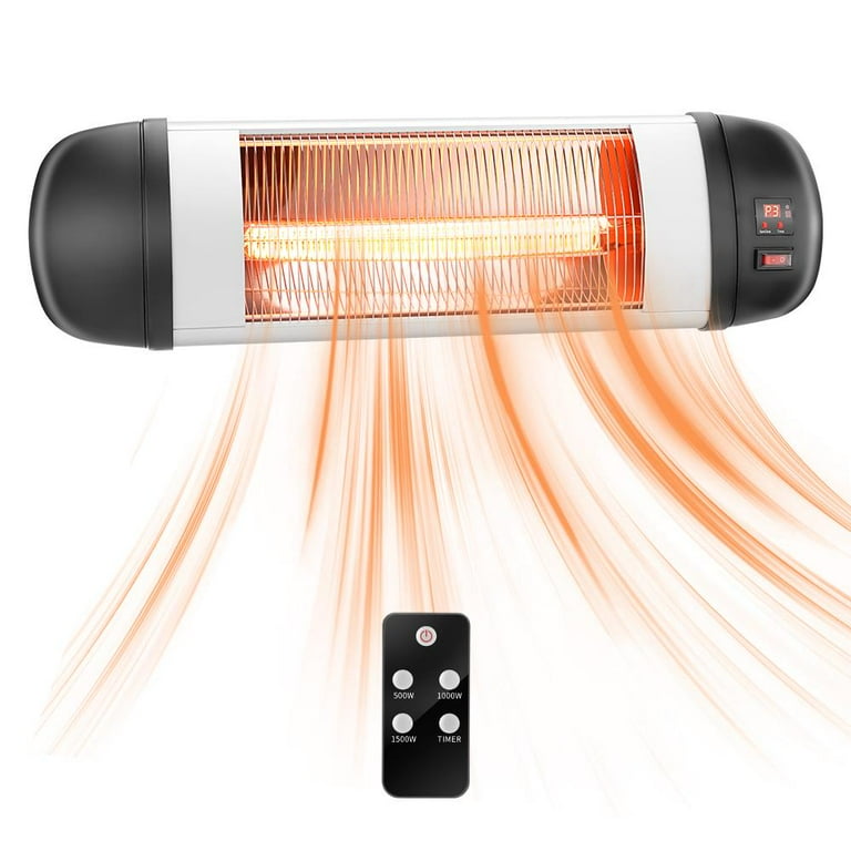 Zimtown 1500W Wall Mounted Electric Patio Heater with Remote Control Zimtown 1500W Wall Mounted Electric Patio Heater with Remote Control