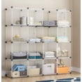 thumbnail image 1 of Zimtown 16-Cube Portable Closet Wire Cube Storage, Modular Bookshelf for Living Room Bedroom, White, 1 of 6