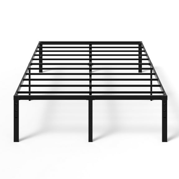 Zimtown 16 inch Queen Size Bed Frames Heavy Duty, Metal Platform Bed No Box Spring Needed, Black