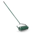 thumbnail image 1 of Zimtown 18" Galvanized Lawn Aerator, Double Spikes Fillable Drum Rubber Grip for S/M Lawns, Green, 1 of 7