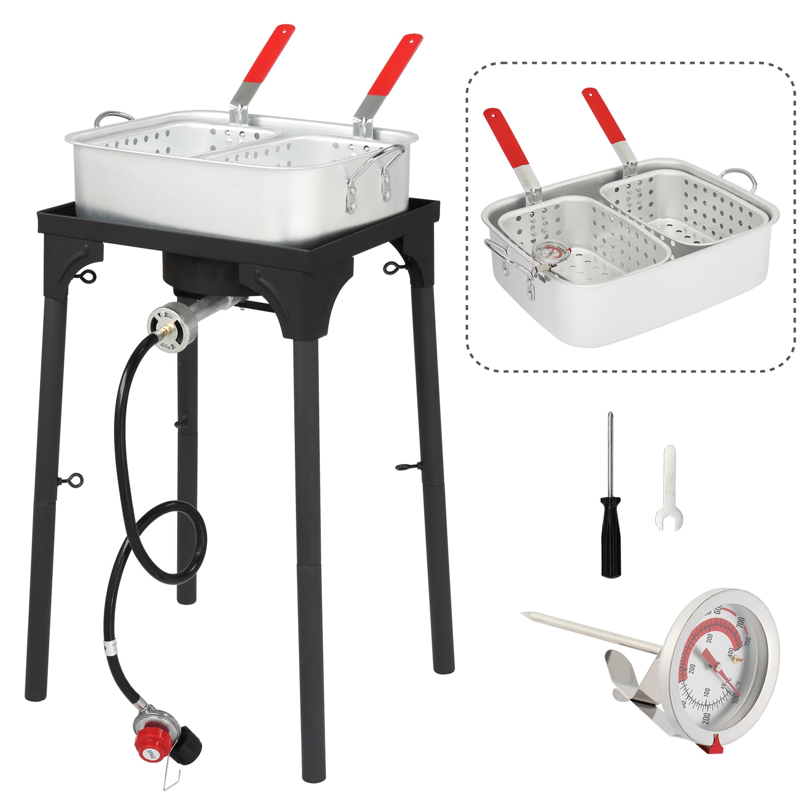 Zimtown 18qt Propane Fryer Kit Turkey Fryer Fish Fryer Outdoor Propane Boil Pot