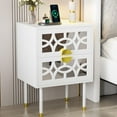 thumbnail image 1 of Ktaxon 2-Drawer Nightstand, Side Table End Table with Charing Station, White, 1 of 14