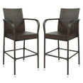 thumbnail image 1 of Zimtown 2 PCS Rattan Wicker Bar Stool Dining High Counter Chair Patio Furniture, Brown Gradient, Patio Bar Chairs, 1 of 8