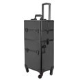 thumbnail image 1 of Zimtown 2 in1 Aluminum Rolling Cosmetic Makeup Train Cases Trolley Professional Artist Organizer, 1 of 8