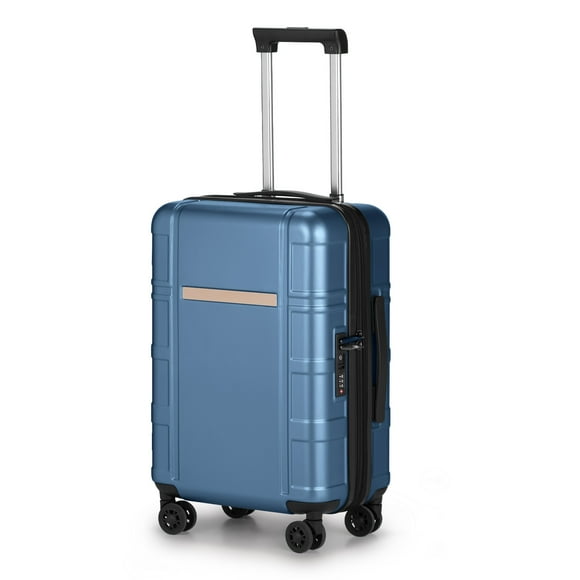 Zimtown 20" Carry-on Luggage Expandble Hardside Suitcase with Spinner Wheels and TSA Lock, Blue