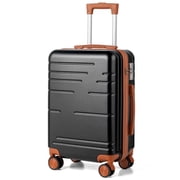 Zimtown 20" Carry-on Luggage Hardside Suitcase with Spinner Wheels and TSA Lock, Black