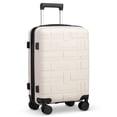 thumbnail image 1 of Zimtown 20 Inch Carry-on Luggage Lightweight Hardside Suitcase with 360° Detachable Spinner Wheels, Unbreakable Travel Luggage, Beige, 1 of 17