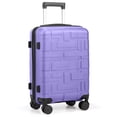 thumbnail image 1 of Zimtown 20 Inch Carry-on Luggage Lightweight Hardside Suitcase with 360° Detachable Spinner Wheels, Unbreakable Travel Luggage, Purple, 1 of 15