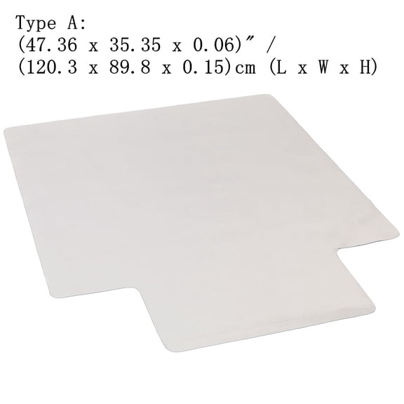Zimtown 2018 Hot PVC Chairmat Floor Protector Desk Carpet Chair Mat Home Office Transparent