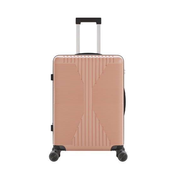 Zimtown 24" Luggage Hardside Suitcase with 360° Spinner Wheels, Lightweight Unbreakable Travel Luggage, Pink