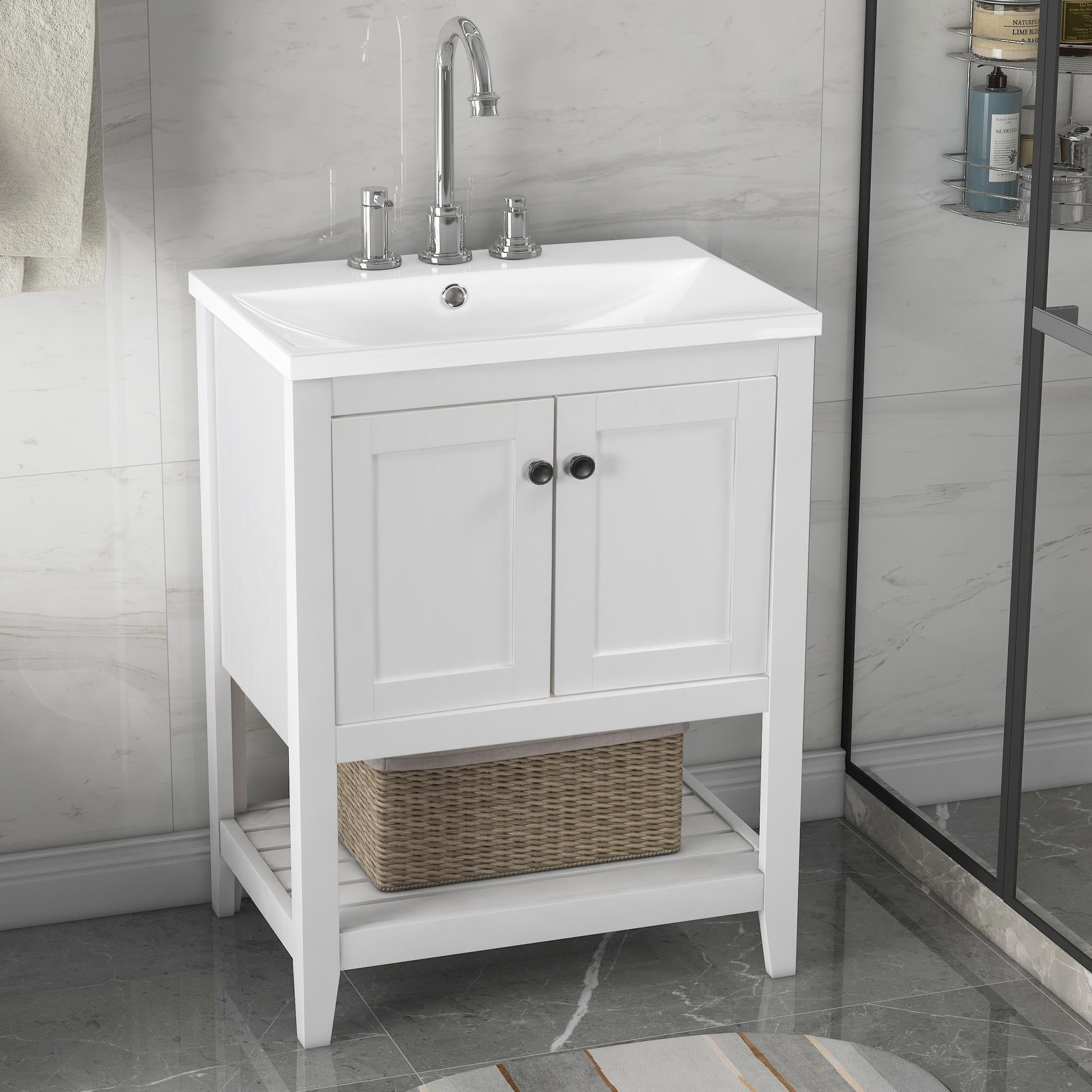Zimtown 24 inch Bathroom Vanity with Sink, Mordern Bathroom