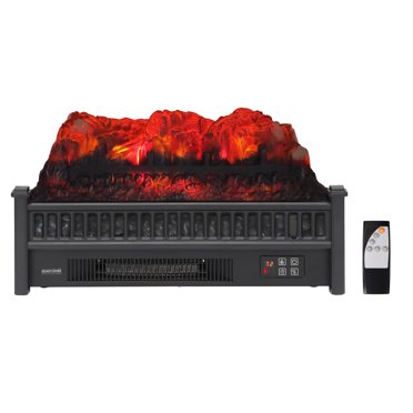 XtremepowerUS 28.5" Electric Fireplace Insert - 1500W Heater With Remote & 3D Flame Effect