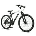 thumbnail image 1 of Zimtown 26/27.5 inch Mountain Bike Aluminum Alloy Frame, 21 Speed Outdoor Cycling Bike, Double Disc Brake, Black White, 1 of 9