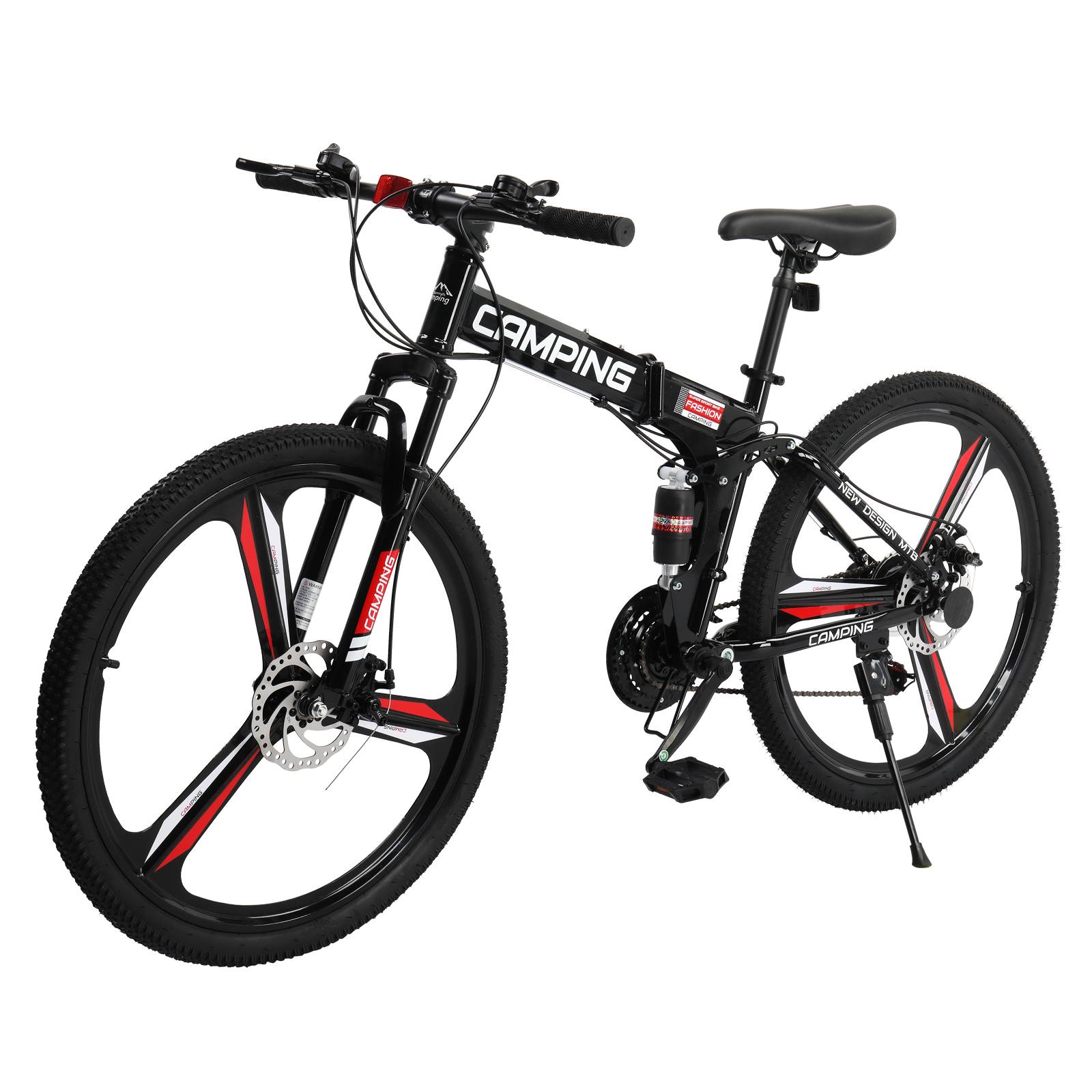 Zimtown 26" Folding Mountain Bike, Shimano 21 Speed MTB Bicycle for