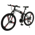 thumbnail image 1 of Zimtown 26" Folding Mountain Bike, Shimano 21 Speed MTB Bicycle for Adults, Black, 1 of 7
