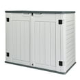 thumbnail image 1 of Zimtown 260 Gallon Outdoor Storage Deck Box HDPE Plastic White, 1 of 9