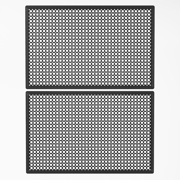 Zimtown 2PCS  Indoor/Outdoor Heavy Duty Rubber Floor Mat, 36" x 60" Floor Mat Anti-Fatigue Non-Slip Mat, Garage Drainage Wiper Mat for Commercial Domestic Restaurant Bar Bathroom, Black