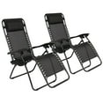 thumbnail image 1 of Zimtown 2PCS Outdoor Zero Gravity Folding Lounge Chair for Beach Patio Pool Yard Black, 1 of 8