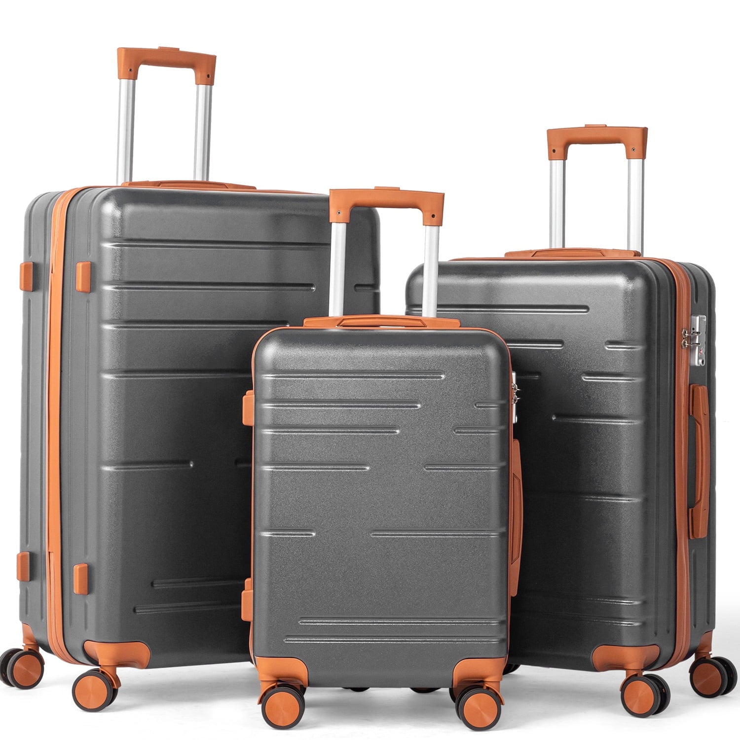 Zimtown 3 Piece Luggage Set, ABS Hardside Lightweight Suitcase