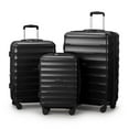 thumbnail image 1 of Zimtown 3 Piece Luggage Sets, ABS+PC Expandble Hardside Suitcase TSA Lock Lightweight Durable Spinner Luggage, Black, 1 of 11