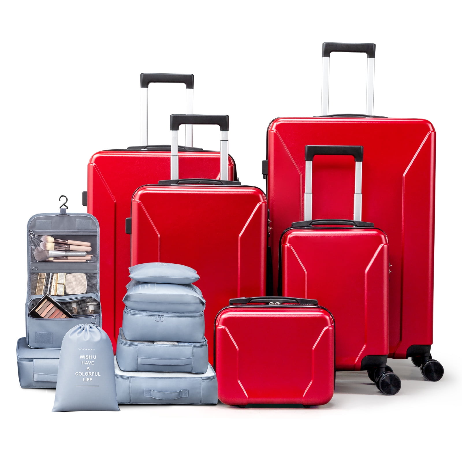 4TUNE CASINO トランプセット 赤 青48個48個 Zimtown 5-Piece Luggage Set with 8 Packing Cubes, Hard Shell