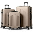 Zimtown 3pc Lightweight Hardside Spinner Suitcase Set, TSA Lock