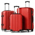 thumbnail image 1 of Zimtown 3 Piece Nested Spinner Suitcase Luggage Set With TSA Lock Red, 1 of 14