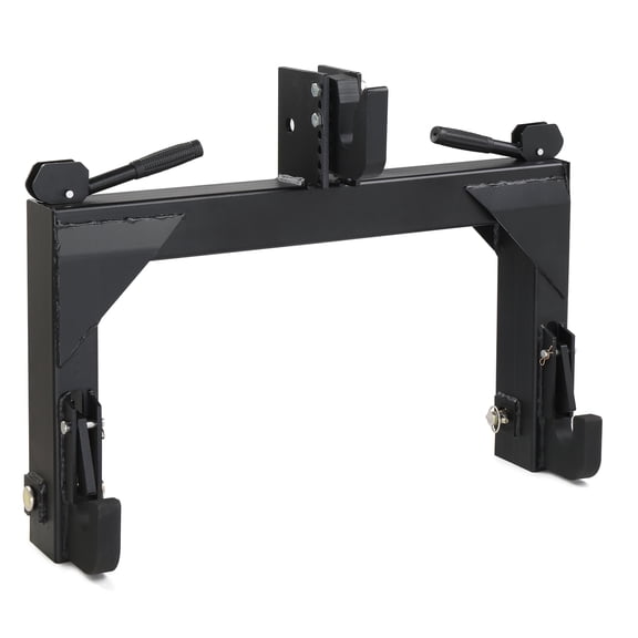 Zimtown 3000lbs 3 Pt Quick Hitch Adapter for Category 1 & 2 W/ Adjustable Bolt Tractor, Black