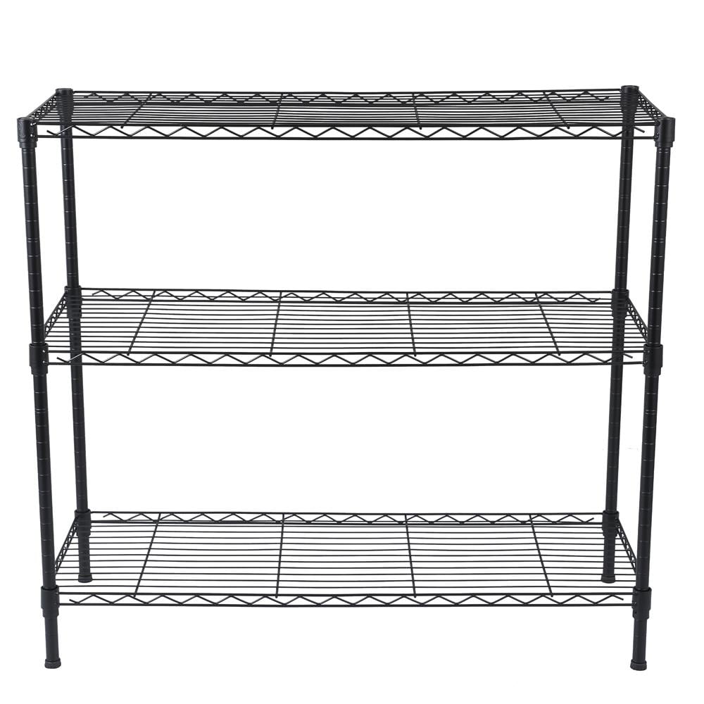 Zimtown Steel 3-Shelf Adjustable Storage Rack, Heavy Duty Wire Unit ...