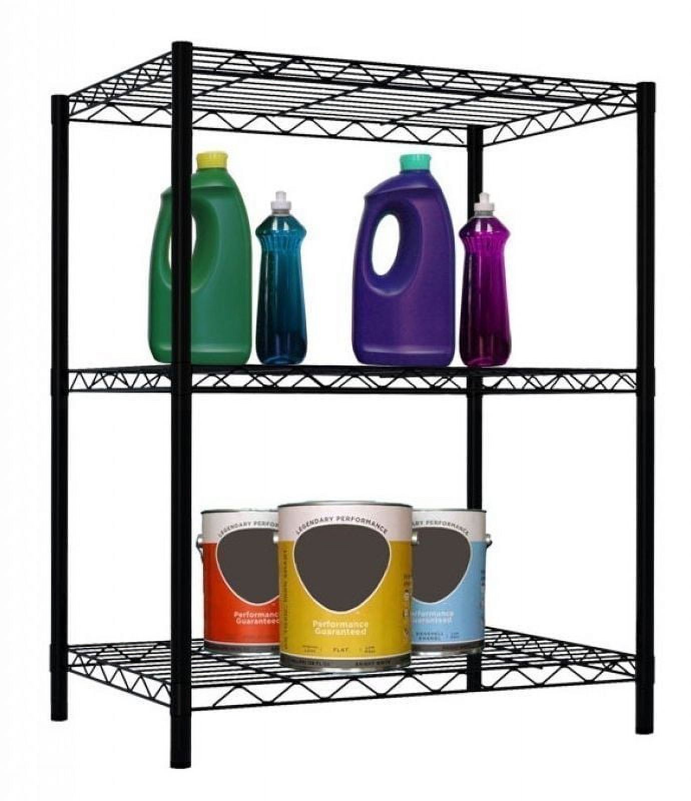 Honey Can Do 3Shelf Steel Storage Shelving Unit, Black