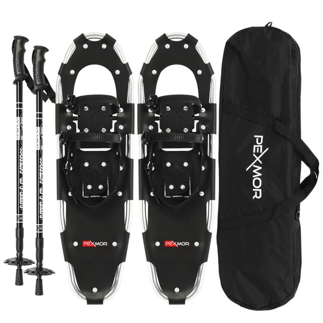 Zimtown 3in1 Aluminum Snowshoes 21"/25"/30", with Poles, Adjustable