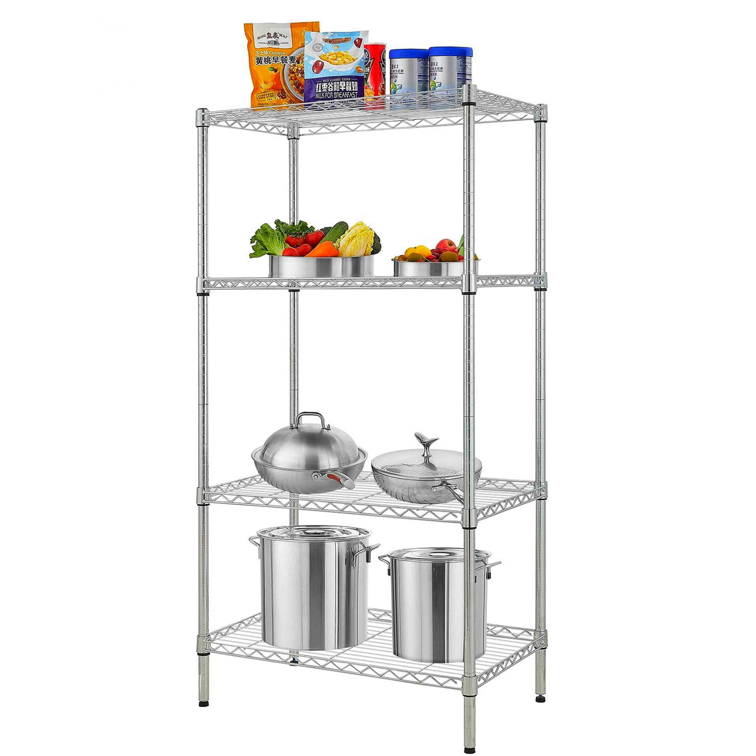 Zimtown 30''L x 18''W x 59''H Wire Shelving, Adjustable 4Shelf Metal Garage Storage Organizer