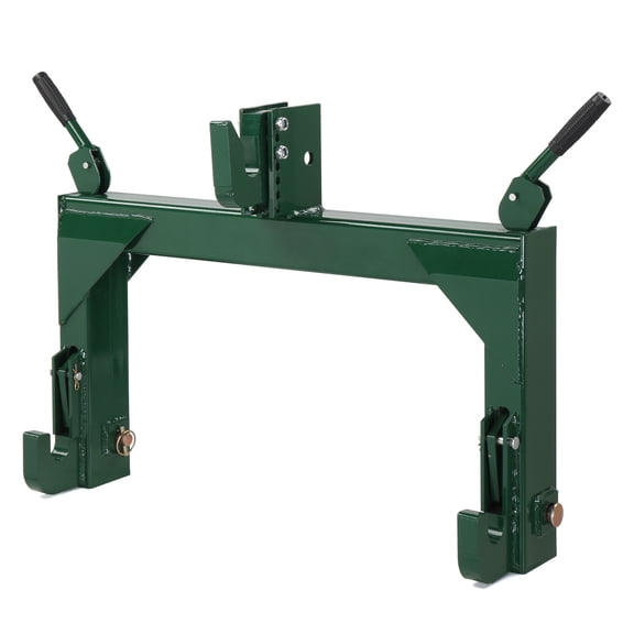 Zimtown 3000 lbs 3 Pt Quick Hitch Adapter for Category 1 & 2 W/ Adjustable Bolt Tractor, Green