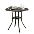thumbnail image 1 of Zimtown 32" Patio Table with Umbrella Hole, Outdoor Round Cast Aluminum Bistro Table -Bronze, 1 of 9