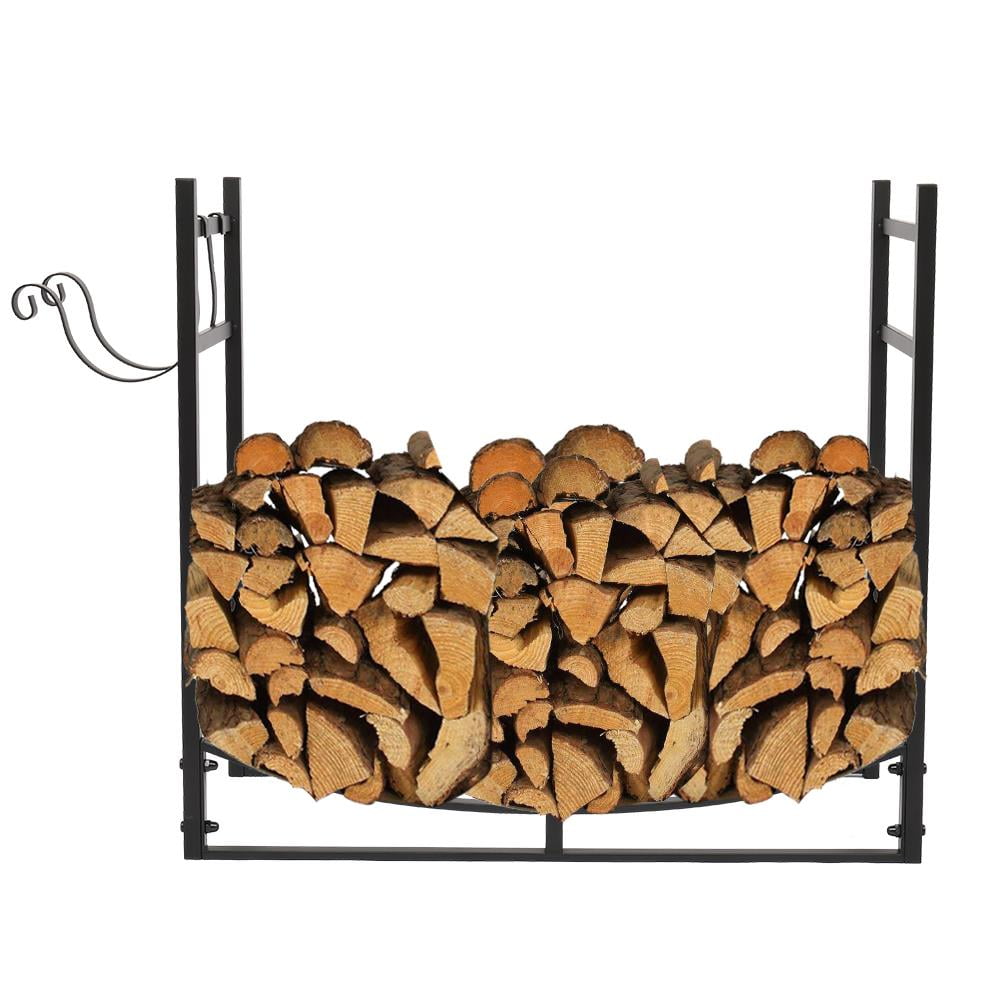 Zimtown Firewood Holder, Wrought Iron Wood Lumber Storage Holder for Fireplace, Heavy Duty Log Storage Bin for Firepit Stove Accessories Zimtown Firewood Holder, Wrought Iron Wood Lumber Storage Holder for Fireplace, Heavy Duty Log Storage Bin for Firepit Stove Accessories