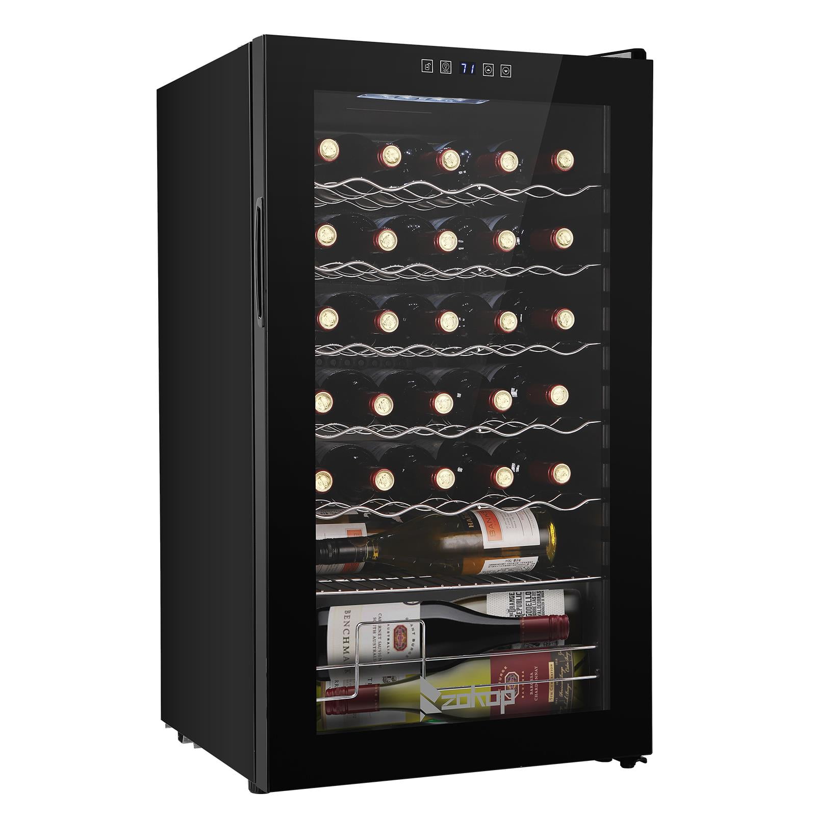 Zimtown 34 Bottle Compressor Wine Fridge,Black
