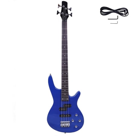 Zimtown Fretted 4-String Solid Body Bass Guitars Blue