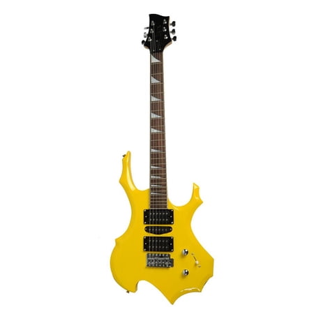 Zimtown 38" Personalise Flame Type Beginner Electric Guitar With Accessories White/Black/Red/Yellow/Sunset Color/Blue