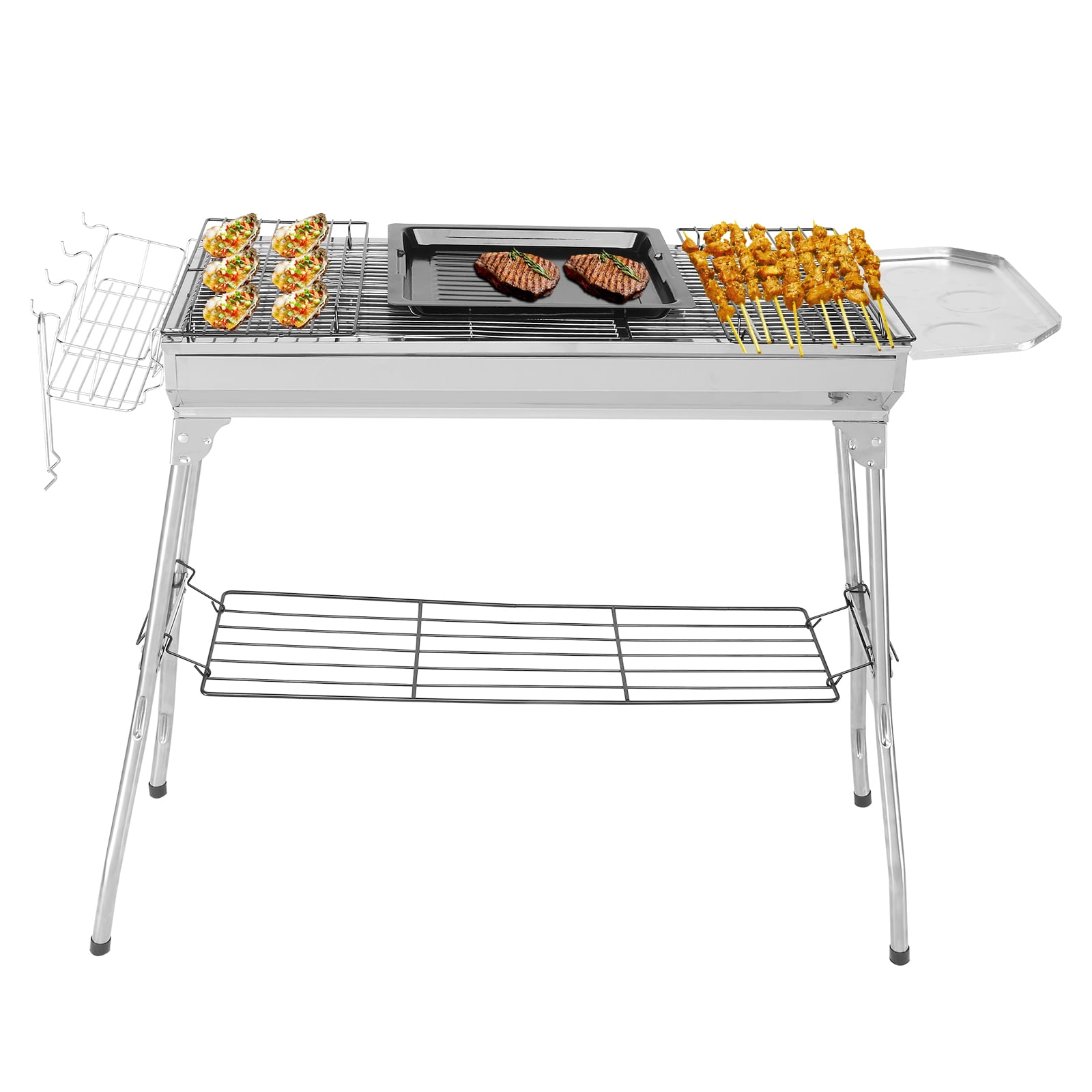 Zimtown 39'' Large Outdoor Stainless Steel BBQ Charcoal Grill, Portable