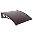 thumbnail image 1 of Zimtown 39"x 35" Window Awning, Outdoor UV Door Awning, Patio Door Canopy for Rain Snow Protection, Brown & Black Bracket, 1 of 7