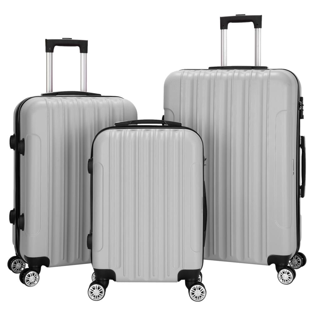 Zimtown 3PCS Ultra Lightweight Hardside Luggage Set, ABS Trolley