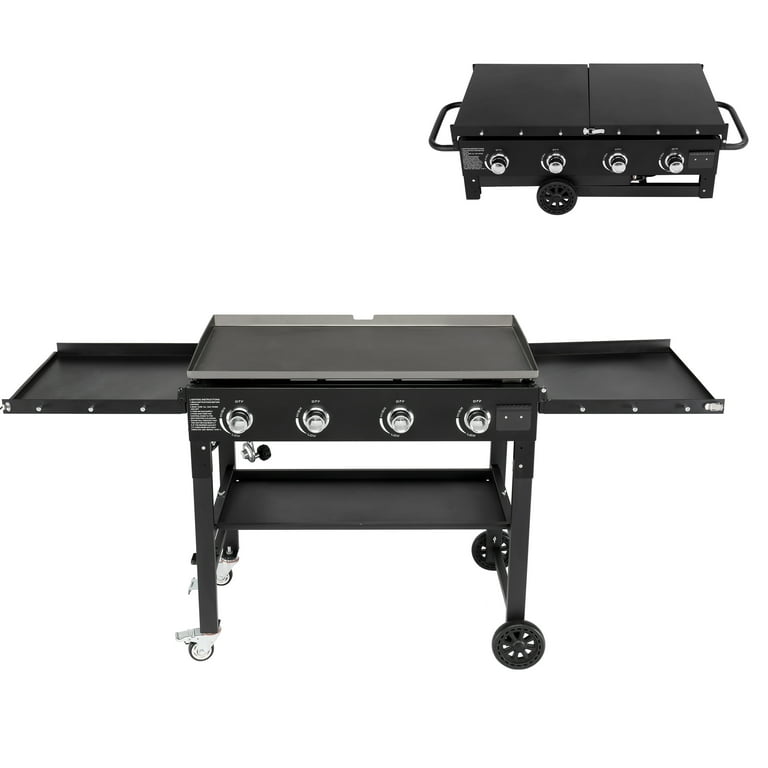 Zimtown 4-Burner Propane Gas Grill Griddle Foldable Tabletop