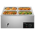thumbnail image 1 of Zimtown 4-Pan Commercial Food Warmer,Professional Stainless Steel Buffet 21.1 Quart For Catering and Restaurants, 1 of 9