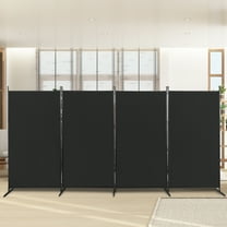 Zimtown 4 Panel Room Divider, 6 Ft Tall Folding Privacy Screen Room Dividers, Freestanding Room Partition Wall Dividers, Black